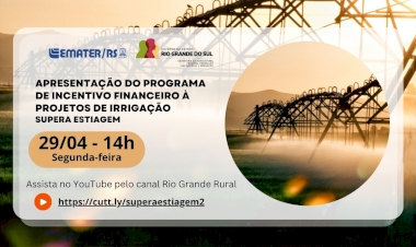Segunda etapa do Projeto de Irrigação do Supera Estiagem será apresentada em live na próxima segunda-feira
