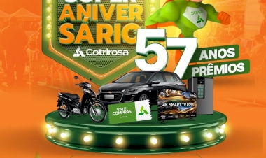 Cotrirosa lança Campanha em comemoração ao aniversário de 57 Anos