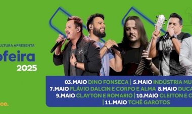 Programação oficial da Expofeira 2025 de Três de Maio