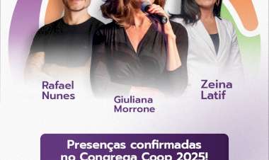 Congrega Coop 2025: Rafael Nunes, Giuliana Morrone e Zeina Latif entre os nomes confirmados