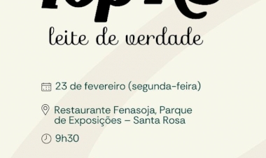 CCGL apresenta  “Prêmio Top RS Leite de Verdade” em evento da Fenasoja