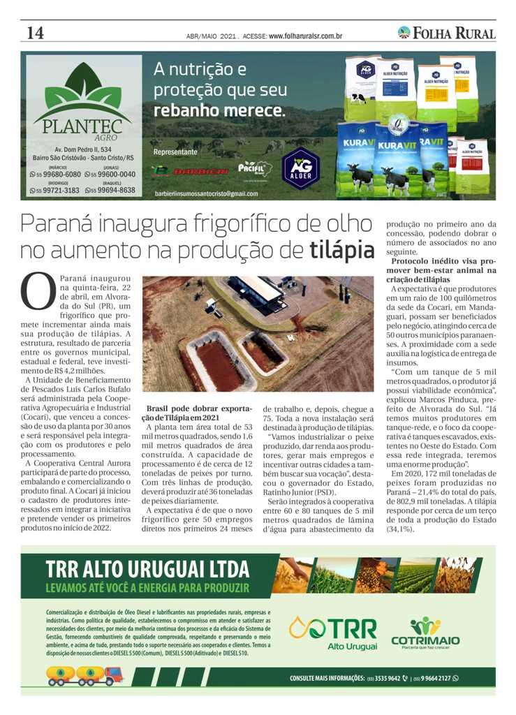 Folha Rural circulando em mais de 30 municípios da região