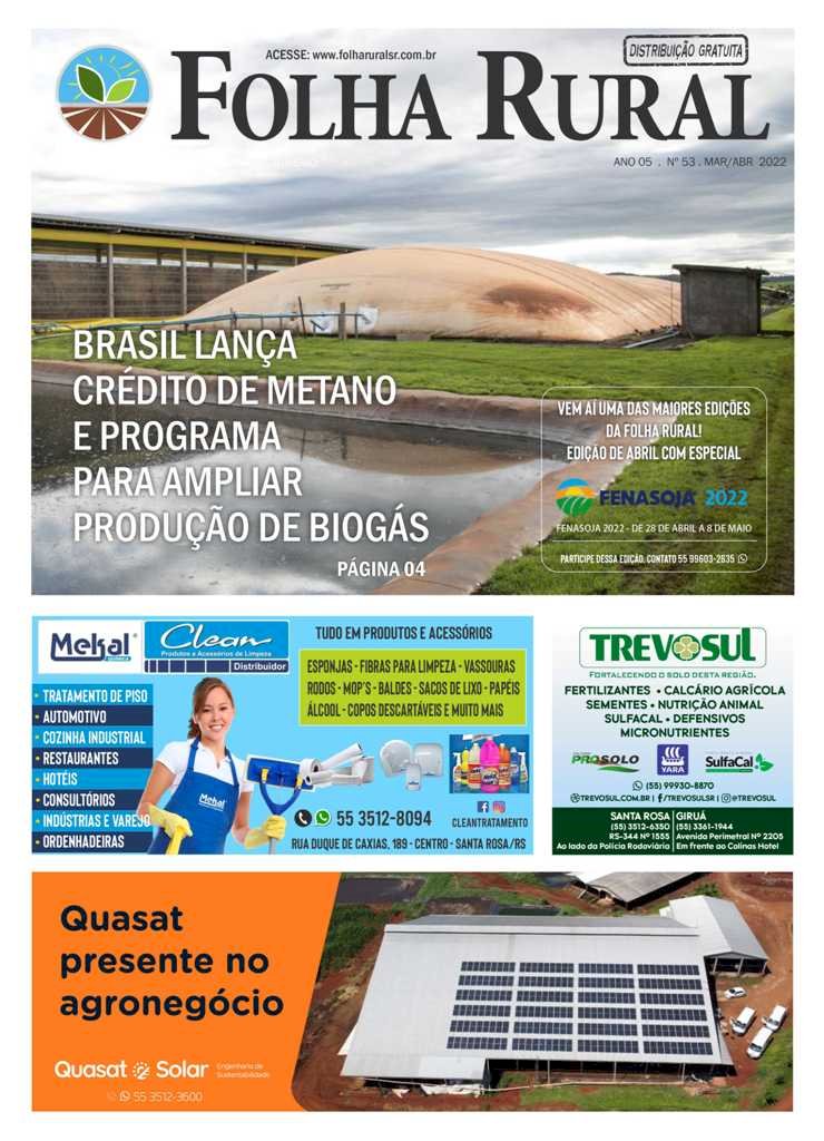 Folha Rural está circulando com a edição de Março na região