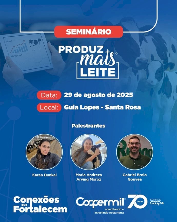 Coopermil prepara Seminário Produz Mais Leite Coopermil