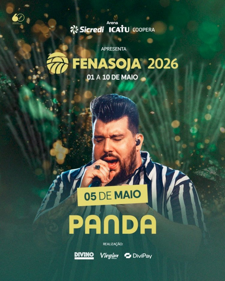 Revelação do sertanejo, cantor Panda é atração da Fenasoja no dia 5 de maio
