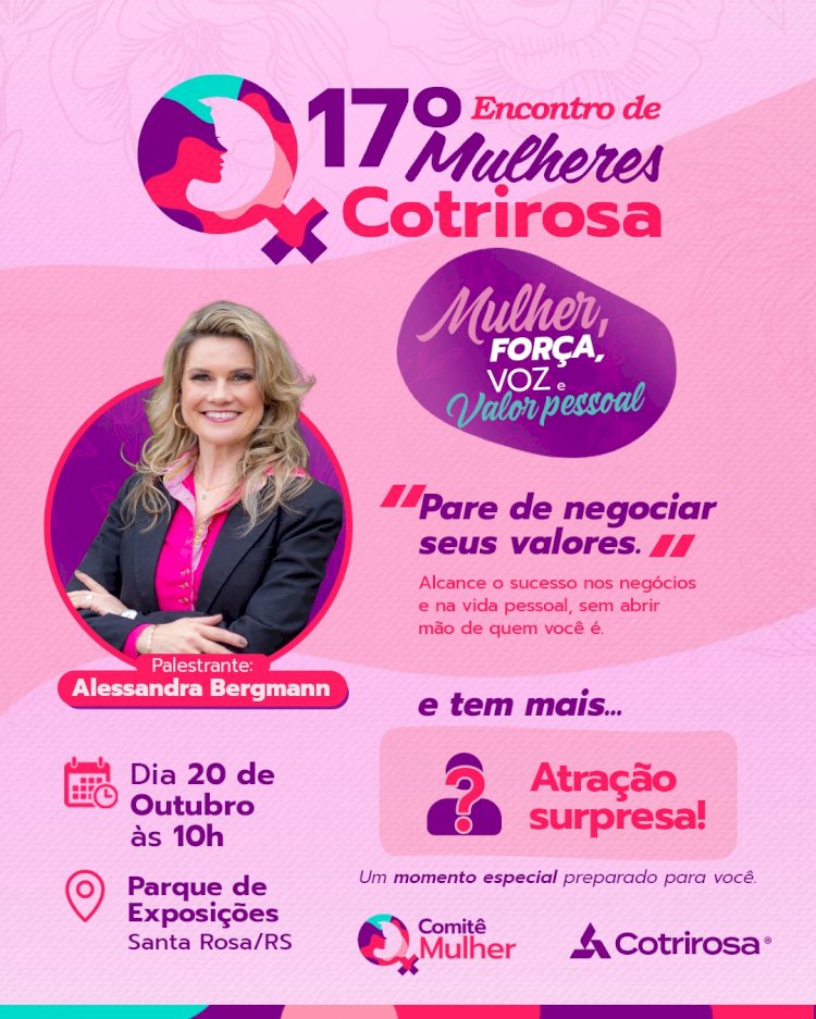 Cotrirosa prepara 17ª edição do Encontro de Mulheres